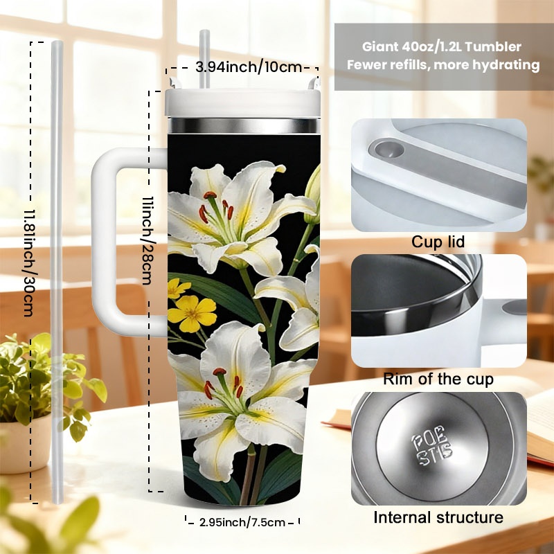 40Oz Stainless Steel Double-Wa - đánh giá và giá Sublimation Mug White