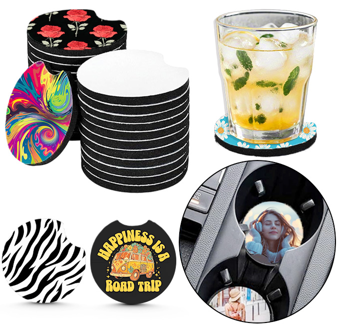 10/20Pcs Sublimation Blank Car - đánh giá và giá Coaster Sublimation Blank