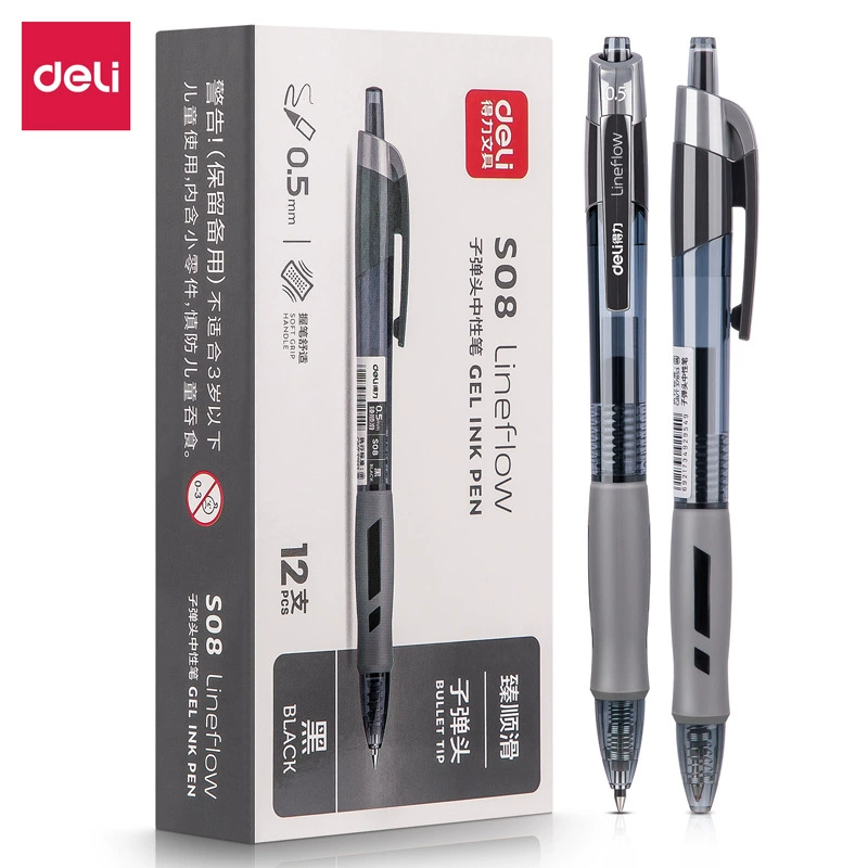 DELI Gel Ink Pen 0.5 mm 12pcs/ - đánh giá và giá Pentel Pen Energel