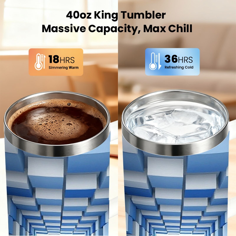 40 Oz Stainless Steel Double W - đánh giá và giá Sublimation Mug White